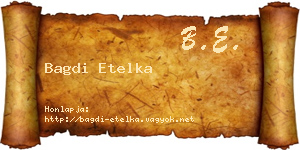 Bagdi Etelka névjegykártya